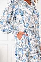 Juliana Sleeve Flowy Mini Dress