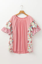 Lacey Ruffled Short Sleeve PLUS Blouse