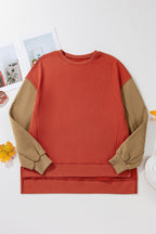 Ella Patchwork Drop Shoulder Pullover