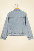 Sophia Zip Up Washed Jacket