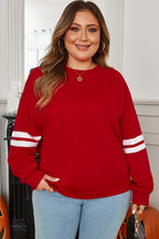 Sophia Varsity Striped Detail Sweatshirt