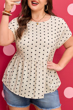 Alison Short Sleeve Babydoll PLUS Blouse