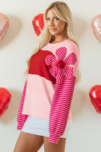 Emi Striped Sleeve Textured Top