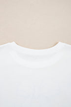Beige Big Bow Accent Plus Size Drop Shoulder Sweatshirt