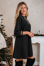 Quincy Sleeve Shift Mini Dress