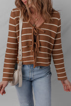 Lilly Striped Knit Cardigan Sweater