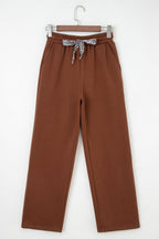 Amaris Elastic Waist Solid Pants