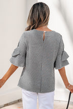 Carolina Ruffled Half Sleeve Blouse