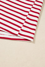 Meilani Stripe Ruffle Trim Long Sleeve Top