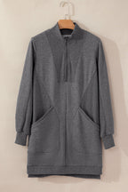 Frankie Ribbed Patchwork Sweatshirt Dress