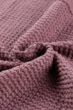 Evelyn Waffle Knit Loose Long Sleeve Top