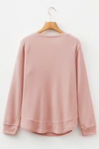 Allison Waffle Long Sleeve Top