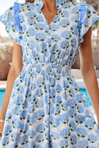 Eileen Flutter Sleeve Long Dress