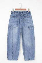 Bella Paperbag Waist Barrel Jeans