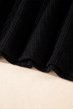 Poppy Textured Knit Drawstring Blouse