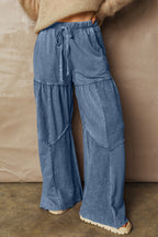 Lucy Leg Patchwork Drawstring Pants