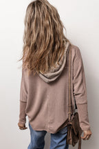 Olivia Patchwork Corded Drawstring Hoodie