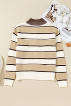 Gloria Zip Drop Shoulder Sweater