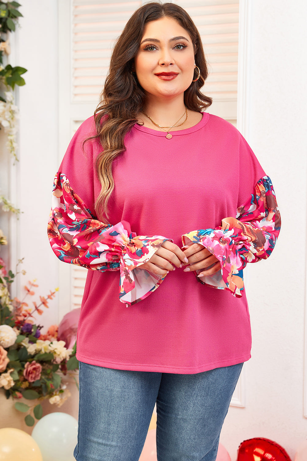 Harmony Sleeve Rib Knit PLUS Top