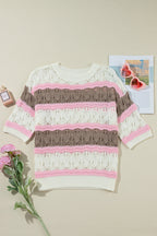Leilani Crochet Half Sleeve Sweater