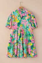 Brynleigh Floral Puff Sleeve Babydoll Dress