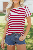 June Stripe Patchwork T Shirt