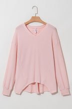 Talinia Shoulder Loose Blouse Long Sleeve Top