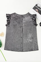 Amelia Ruffle Trim Sleeveless Top