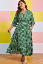 Johanna Ruffle Hem Casual PLUS Dress