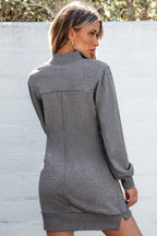 Frankie Ribbed Patchwork Sweatshirt Dress