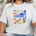 Wholesale Kentucky Icons Graphic Tee - Ash Tee