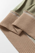 Maelynn Waffle Patchwork Oversize Sweatshirt