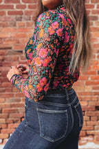 Leona Sleeve Mock top Long Sleeve Top