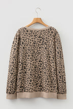 Amaya Textured Ribbed Trim Long Sleeve PLUS Top
