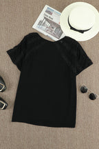Milan Eyelet Short Sleeves Top