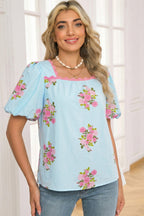 Dalia Detail Bubble Sleeve Blouse