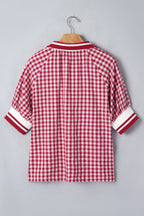 Journi Patchwork Half Zip Blouse