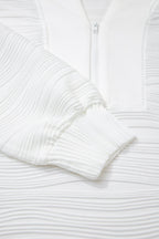 Nyomi Color Textured Zip Pullover