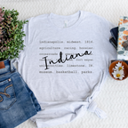 Wholesale Indiana Typography Graphic Tee - White Tee