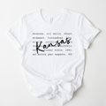 Wholesale Kansas Typography Graphic Tee - White Tee