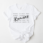 Wholesale Kansas Typography Graphic Tee - White Tee