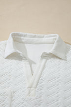 Raina Textured Collared Pullover