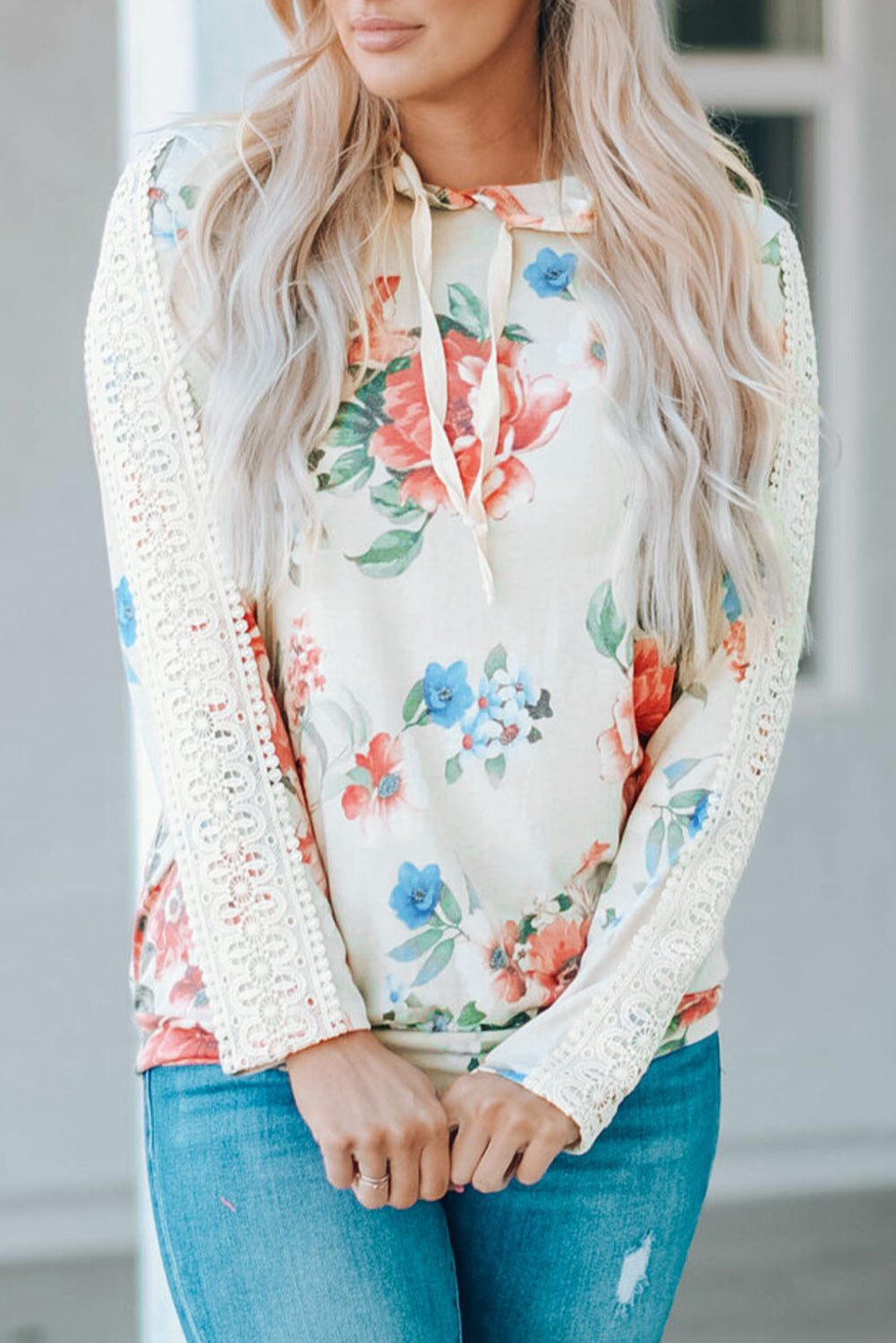 Emilie Contrast Long Sleeve Hoodie