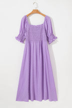 Marley Plus Size Swiss Dot Smocked Dress