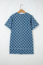 Jessie Hem Checkered Mini Dress