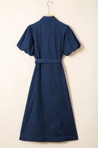 Makayla Bubble Sleeve Long Dress