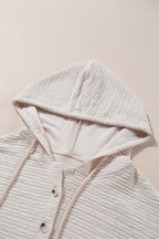 Madison Textured Drawstring Henley Hoodie