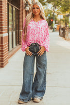 Adalyn Floral Puff Sleeve Lightweight Blouse