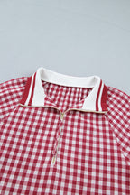 Journi Patchwork Half Zip Blouse