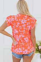 Karla Floral Collared Button Blouse